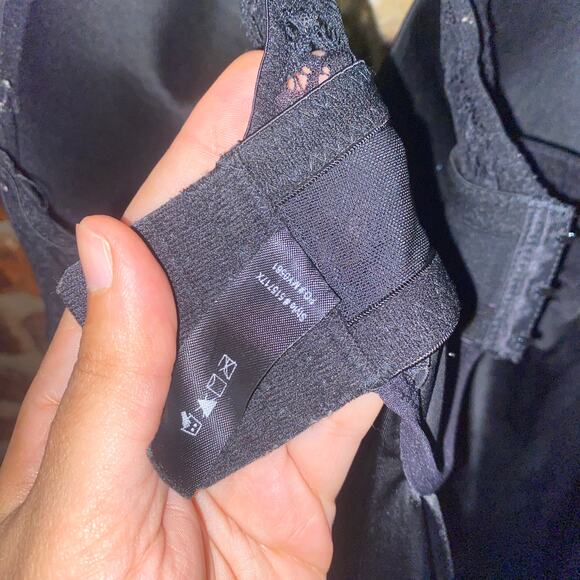 Rene Rofe Black Lace-Back Slip Dress Chemise Lingerie Women's Size 1X - Picture 6 of 7